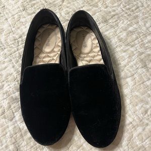 Birdies Starling Black Velvet Flat